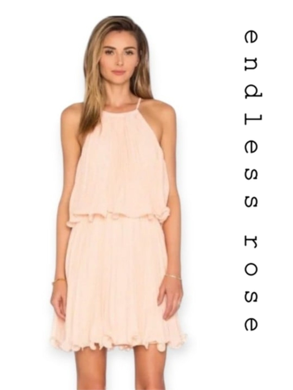 Anthropologie - Endless Rose - Ariana Pleated Double Layer Dress
